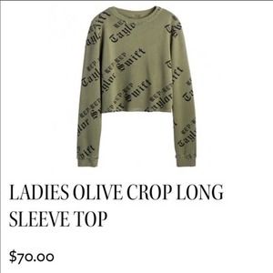 Taylor Swift Reputation Crop Sweatshirt Size S